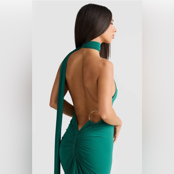 Melani The Label Constantina Dress - Emerald Maxi Dress - Picture 4 of 7